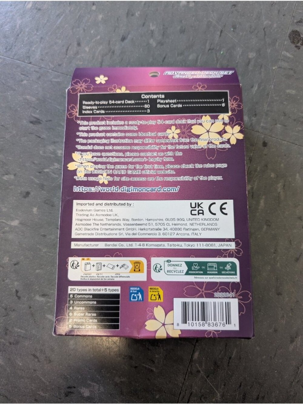 Digimon: Amethyst Mandala (ST-22) Advanced Deck New Sealed - Picture 2 of 4